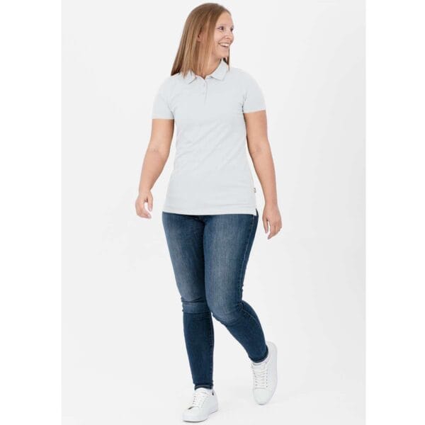 C6321_000_D_M03 JAKO Polo Organic Stretch Wit Artikelnummer: C6321