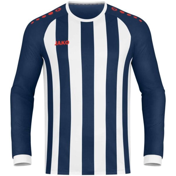 4315_935 JAKO Shirt Inter lange mouw navy/wit/flame Artikelnummer: 4315
