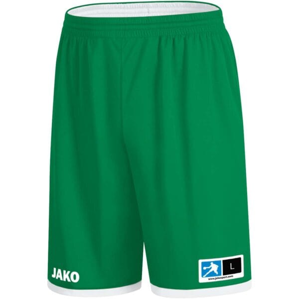 JAKO Reversible short Change 2.0 sportgroen/wit Artikelnummer: 4451
