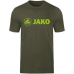 JAKO T-Shirt Promo kaki/fluogroen Artikelnummer: 6160