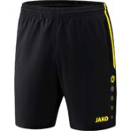 JAKO Short Competition 2.0 Zwart/fluogeel Artikelnummer: 6218