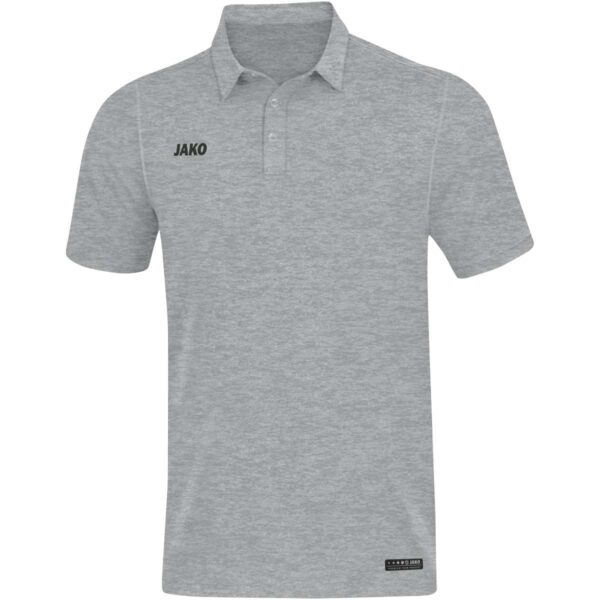 6329_40 JAKO Polo Premium Basics Lichtgrijs gemeleerd Artikelnummer: 6329