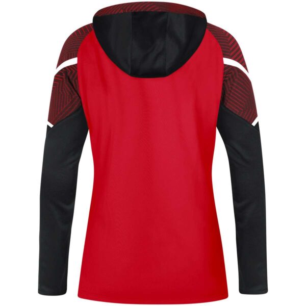 6722_101_P01_D JAKO Sweater met kap Performance zwart/rood Artikelnummer: 6722