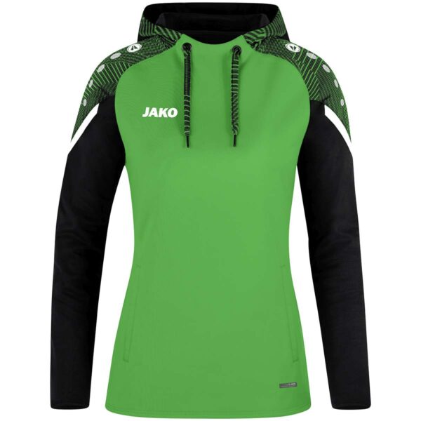 6722_221_D JAKO Sweater met kap Performance zwart/sportgroen Artikelnummer: 6722