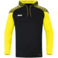 JAKO Sweater met kap Performance zwart/zachtgeel Artikelnummer: 6722