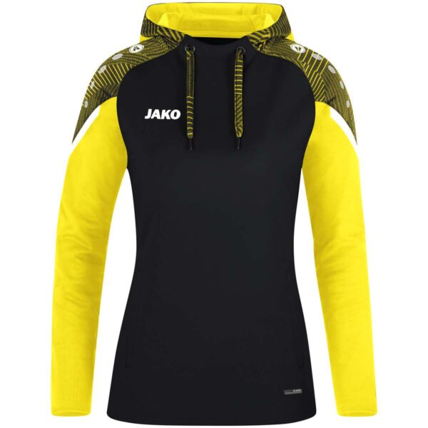6722_808_D JAKO Sweater met kap Performance zwart/zachtgeel Artikelnummer: 6722