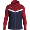 JAKO Jas met kap Iconic marine/chillrood Artikelnummer: 6824