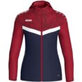 JAKO Jas met kap Iconic marine/chillrood Artikelnummer: 6824