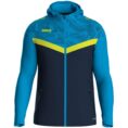 JAKO Jas met kap Iconic marine JAKO-blauw/fluogeel Artikelnummer: 6824
