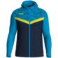 JAKO Jas met kap Iconic marine JAKO-blauw/fluogeel Artikelnummer: 6824