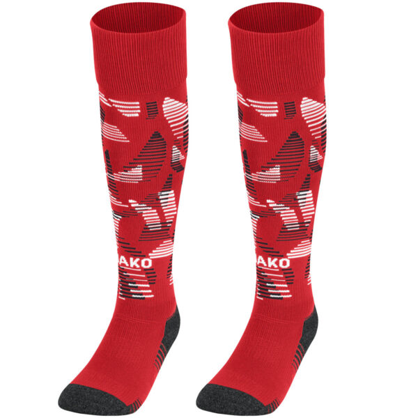 3826_101 JAKO Kousen Sonic - 3826 - off rood/zwart/wit, - JAKO Teamshop 89 Drechtsteden - Allroundsport.nl