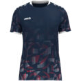 JAKO Shirt Sonic KM - 4226 - off marine/rood/wit - JAKO Teamshop 89 Drechtsteden - Allroundsport.nl