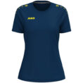 JAKO T-Shirt One Cotton Dames - 6101D - Navy/Geel - JAKO Teamline One