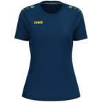 JAKO T-Shirt One Cotton Dames - 6101D - Navy/Geel - JAKO Teamline One