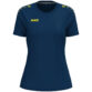 JAKO T-Shirt One Cotton Dames - 6101D - Navy/Geel - JAKO Teamline One