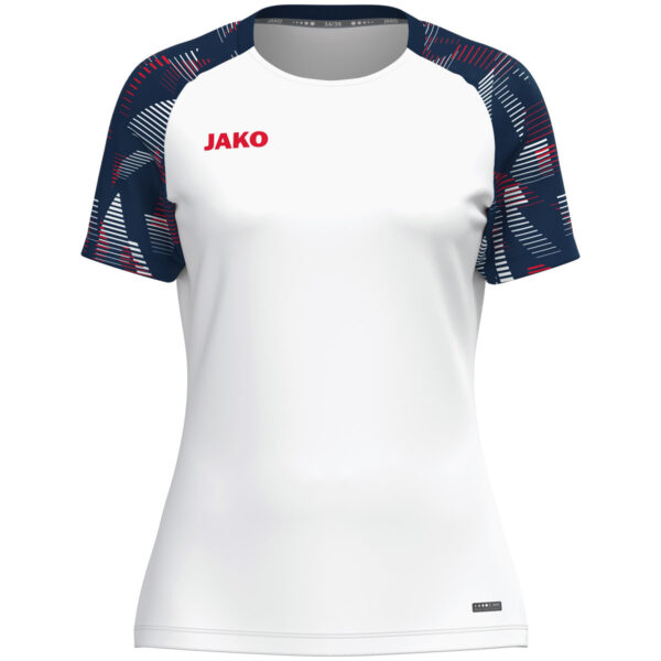 6126D_039 JAKO T-Shirt Sonic Dames - 6126D - wit/marine/rood - JAKO Teamline Sonic