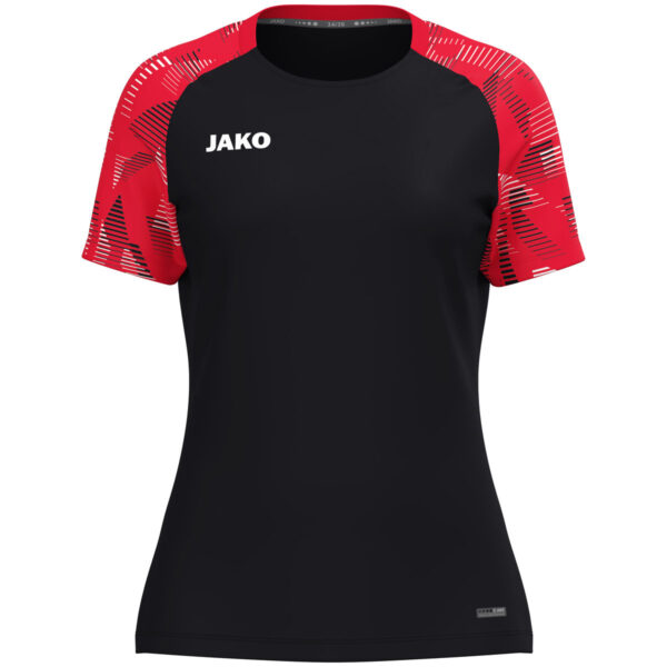 6126D_812 JAKO T-Shirt Sonic Dames - 6126D - zwart/rood - JAKO Teamline Sonic