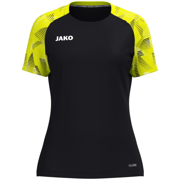 6126D_819 JAKO T-Shirt Sonic Dames - 6126D - zwart/geel - JAKO Teamline Sonic