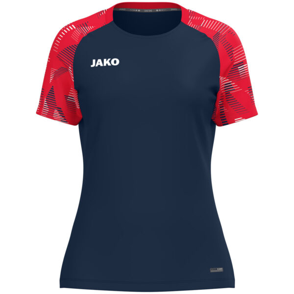 6126D_909 JAKO T-Shirt Sonic Dames - 6126D - marine/rood - JAKO Teamline Sonic