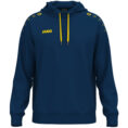 JAKO Sweater met kap One Cotton - 6701 - Navy/Geel - JAKO Teamline One
