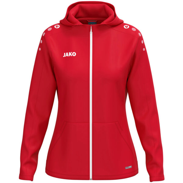 6800D_100 JAKO Jas met kap One Dames - 6800D - Rood - JAKO Teamline One - JAKO Trainingsjack