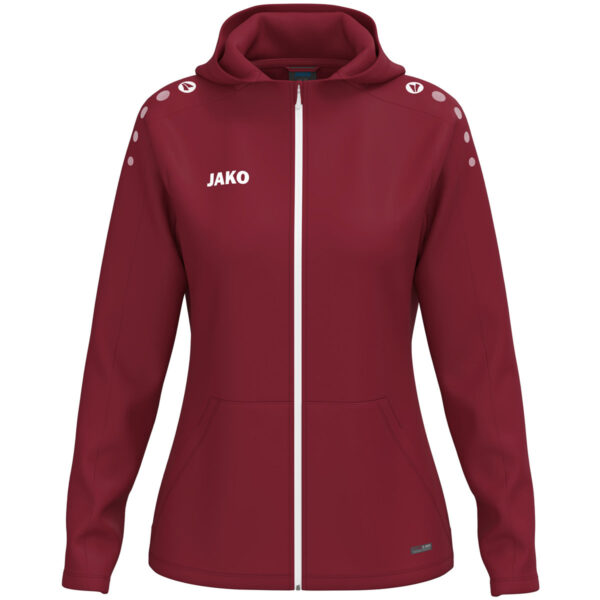 JAKO Jas met kap One Dames - 6800D - Bordeaux - JAKO Teamline One - JAKO Trainingsjack