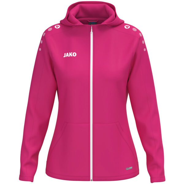 6800D_170 JAKO Jas met kap One Dames - 6800D - Deep Pink - JAKO Teamline One - JAKO Trainingsjack