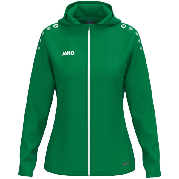 6800D_200 JAKO Jas met kap One Dames - 6800D - Sportgroen - JAKO Teamline One - JAKO Trainingsjack