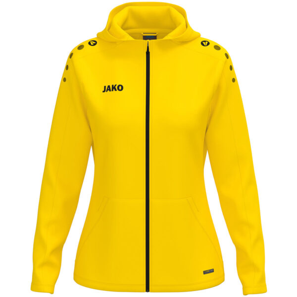 6800D_335 JAKO Jas met kap One Dames - 6800D - Geel - JAKO Teamline One - JAKO Trainingsjack