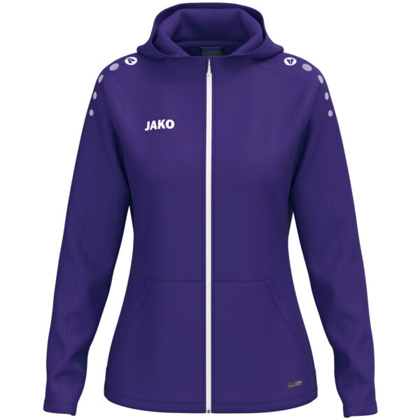 6800D_486 JAKO Jas met kap One Dames - 6800D - Paars - JAKO Teamline One - JAKO Trainingsjack