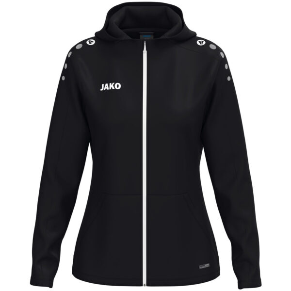 6800D_800 JAKO Jas met kap One Dames - 6800D - Zwart - JAKO Teamline One - JAKO Trainingsjack