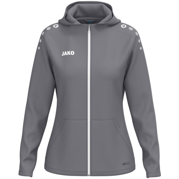 6800D_825 JAKO Jas met kap One Dames - 6800D - Grijs - JAKO Teamline One - JAKO Trainingsjack