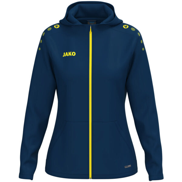6800D_941 JAKO Jas met kap One Dames - 6800D - Navy/Geel - JAKO Teamline One - JAKO Trainingsjack