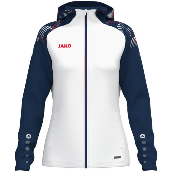 6826D_039 JAKO Jas met kap Sonic Dames - 6826D - wit/marine/rood - JAKO Teamline Sonic