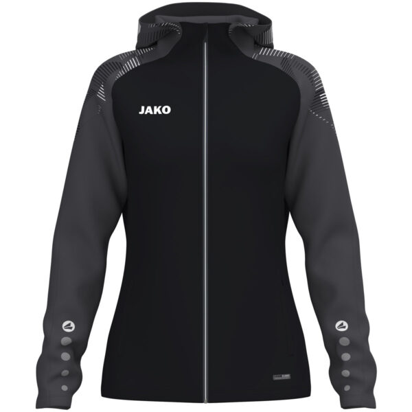 JAKO Jas met kap Sonic Dames - 6826D - zwart/antraciet - JAKO Teamline Sonic