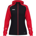 JAKO Jas met kap Sonic Dames - 6826D - zwart/rood - JAKO Teamline Sonic