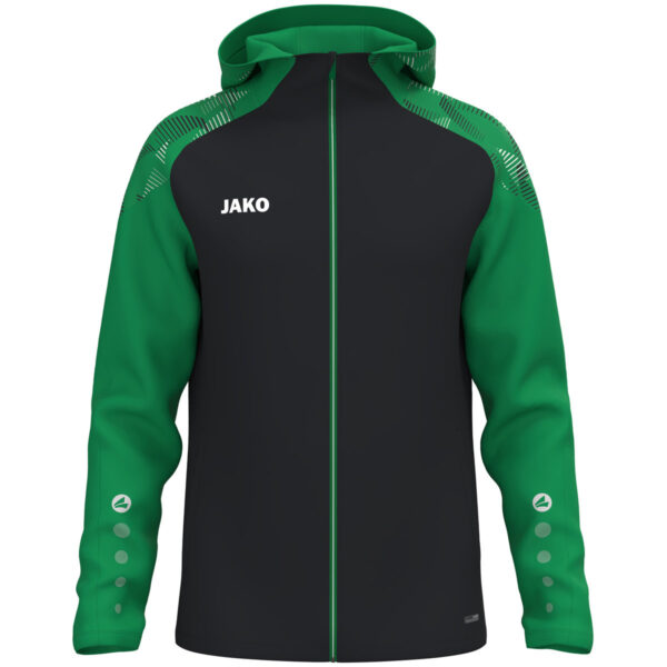 6826_827 JAKO Jas met kap Sonic - 6826 - zwart/groen - JAKO Teamline Sonic