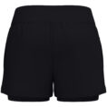 JAKO 2-in-1 Short One Dames 8200D in zwart, sportshort met elastische tailleband, binnenbroekje met sleutelvakje en praktische zijzakken, ideaal voor training, hardlopen en actieve vrije tijd. JAKO Teamline One