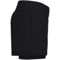 JAKO 2-in-1 Short One Dames 8200D in zwart, sportshort met elastische tailleband, binnenbroekje met sleutelvakje en praktische zijzakken, ideaal voor training, hardlopen en actieve vrije tijd. JAKO Teamline One