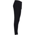 JAKO Trainingsbroek One 8400 Kindermaat in zwart, sportieve broek met ribgebreide inzetstukken bij de kuiten, ritssluiting bij de pijpen en zijzakken voor optimaal comfort en functionaliteit. JAKO Teamline One