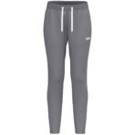 JAKO Joggingbroek One Cotton 8401D Dames in grijs, zachte en ademende katoenen broek met elastische tailleband en zijzakken, perfect voor sport, ontspanning en dagelijks gebruik. JAKO Teamline One