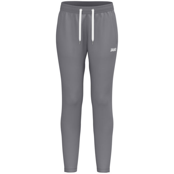 8401D_825 JAKO Joggingbroek One Cotton 8401D Dames in grijs, zachte en ademende katoenen broek met elastische tailleband en zijzakken, perfect voor sport, ontspanning en dagelijks gebruik. JAKO Teamline One