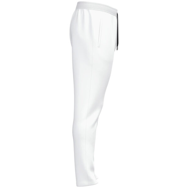 8401_000_P03 JAKO Joggingbroek One Cotton 8401 in wit, zachte en ademende katoenen joggingbroek met elastische tailleband en zijzakken, ideaal voor sport, ontspanning en dagelijks gebruik. JAKO Teamline One