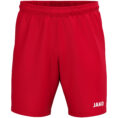 JAKO Trainingsshort One 8500 in rood, sportieve short zonder binnenbroekje met elastische tailleband en optimale bewegingsvrijheid, ideaal voor training en actieve dagen. JAKO Teamline One