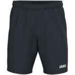 JAKO Trainingsshort One 8500 in antraciet, sportieve short zonder binnenbroekje met elastische tailleband en optimale bewegingsvrijheid, ideaal voor training en actieve dagen. JAKO Teamline One