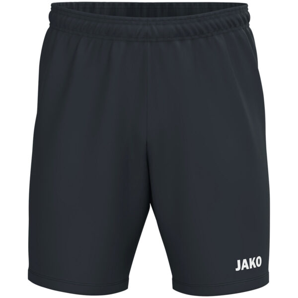 8500_830 JAKO Trainingsshort One 8500 in antraciet, sportieve short zonder binnenbroekje met elastische tailleband en optimale bewegingsvrijheid, ideaal voor training en actieve dagen. JAKO Teamline One