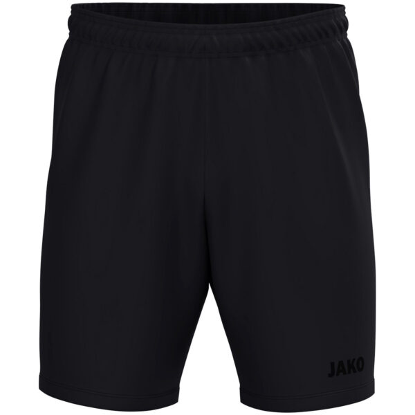 8500_880 JAKO Trainingsshort One 8500 in zwart/zwart, sportieve short zonder binnenbroekje met elastische tailleband en optimale bewegingsvrijheid, ideaal voor training en actieve dagen. JAKO Teamline One