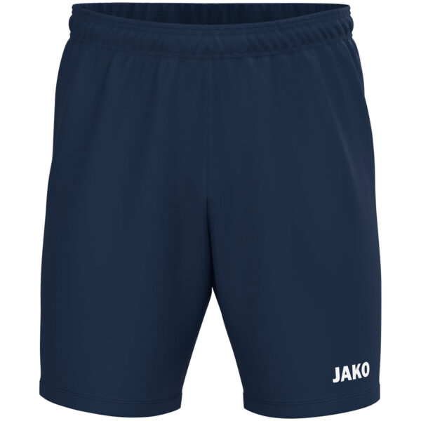 8500_900 JAKO Trainingsshort One 8500 in marine, sportieve short zonder binnenbroekje met elastische tailleband en optimale bewegingsvrijheid, ideaal voor training en actieve dagen. JAKO Teamline One