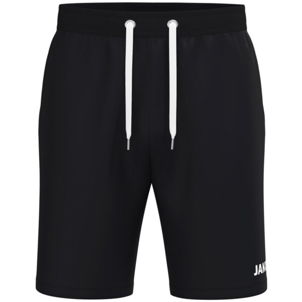 JAKO Joggingshort One Cotton 8501 in zwart, comfortabele katoenen short met elastische tailleband en steekzakken, ideaal voor sport, training en casual gebruik. JAKO Teamline One