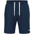 JAKO Joggingshort One Cotton 8501 in marine, comfortabele katoenen short met elastische tailleband en steekzakken, ideaal voor sport, training en casual gebruik. JAKO Teamline One